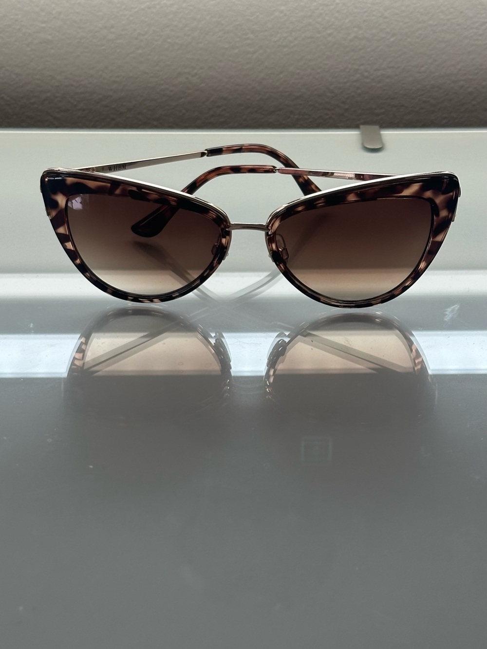 WHBM Tortoiseshell Cat Eye Sunglasses - Brown Lenses